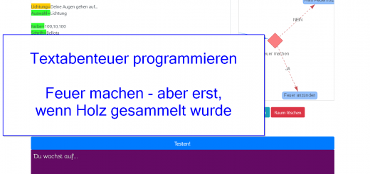 Ein Feuer machen - Mit Variablen arbeiten